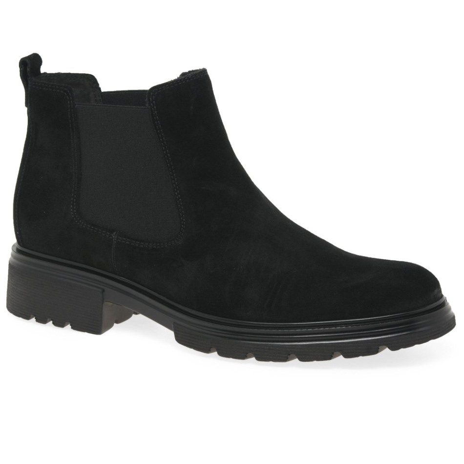 Babel Bottes Chelsea Pour Femmes En Daim Noir Gabor | Exclusif